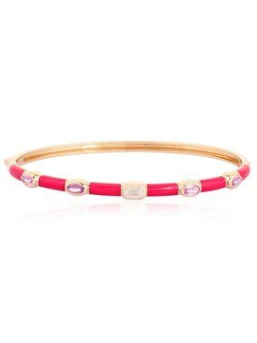 Harmony Bangle 14K (or 18k upon request) Yellow Gold Diamond Bracelet